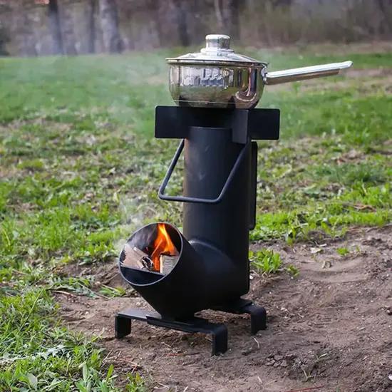 Wood fired rocket stove