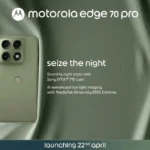 Motorola Edge 70 Pro: 22 अप्रैल को लॉन्च, जानें क्या मिलेगा ₹35,000 में